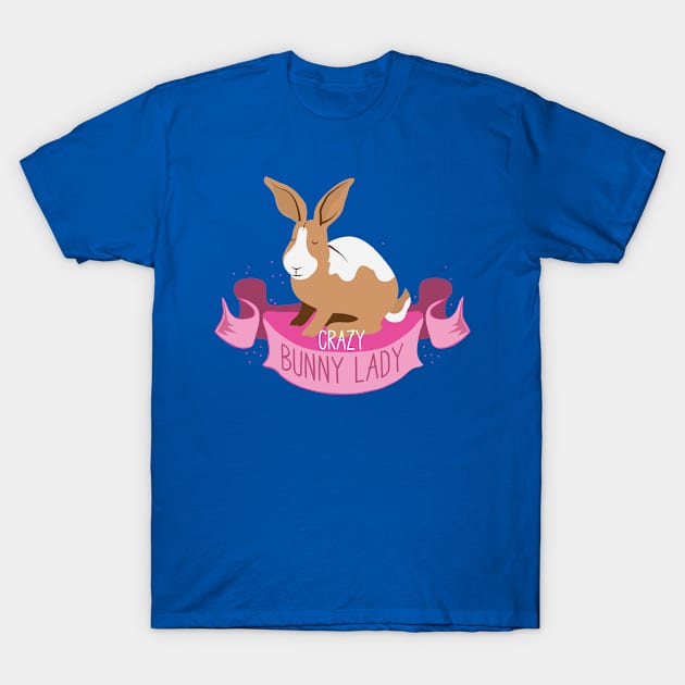 Crazy bunny lady banner T-Shirt by jazzydevil